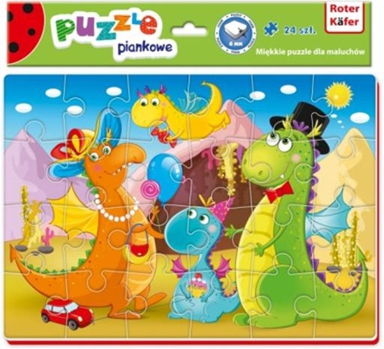 Изображение Roter Kafer Puzzle piankowe Dinozaury