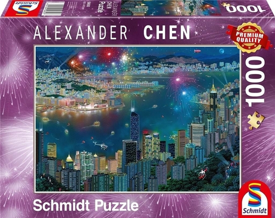 Изображение Schmidt Spiele Puzzle PQ 1000 Fajerwerki nad Hongkongiem