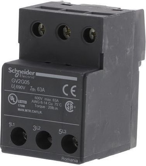 Picture of Schneider Electric Bloki zasilające zestaw szyn przez GV1L3 (GV2G05)