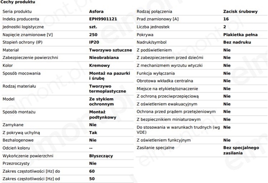 Изображение Schneider Electric Asfora Gniazdo podwójne z/u SCHUKO 2P+Z białe (diy) EPH9901121