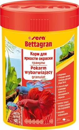 Изображение Sera Bettagran Nature 100 ml, granulat - pokarm wybarwiający