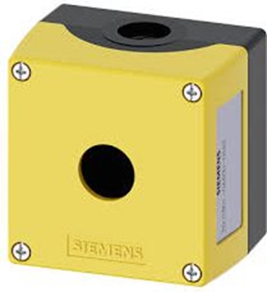 Изображение Siemens Obudowa kasety 1-otworowa 22mm czarno-żółta M20 (3SU1801-0AA00-0AA2)