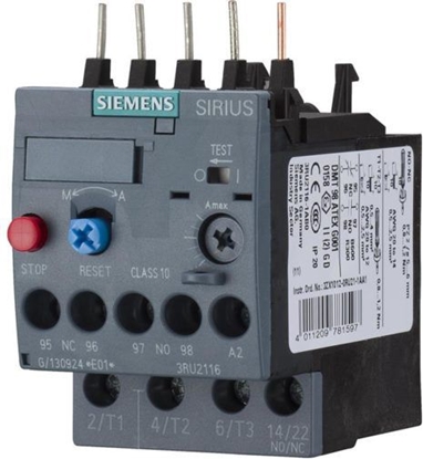 Attēls no Siemens Przekaźnik termiczny 1,8 - 2,5A S00 (3RU2116-1CB0)