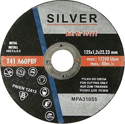 Picture of Silver TARCZA DO CIĘCIA METALU 125 x 1,2 x 22,2mm EX10111