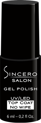 Attēls no Sincero Salon Gelinio nagų lako viršutinis sluoksnis Sincero Salon Top Coat No Wipe 6 ml