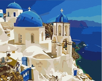 Picture of Obraz Paint it! Malowanie po numerach. Santorini