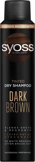 Изображение Syoss SYOSS_Tinted Dry Shampoo Dark Brown suchy szampon do ciemnobrązowych włosów 200ml