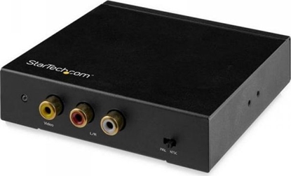 Attēls no System przekazu sygnału AV StarTech StarTech HDMI TO RCA CONVERTER BOX/WITH AUDIO-COMPOSITE VID ADAPTER