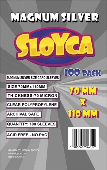 Picture of SLOYCA Koszulki Magnum Silver 70x110mm (100szt) SLOYCA