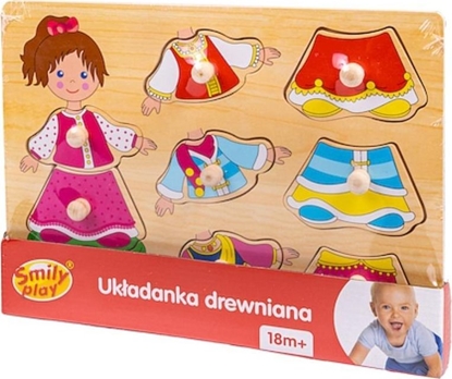 Picture of Smily Play Układanka drewniana Ubierz dziewczynkę uchwyty