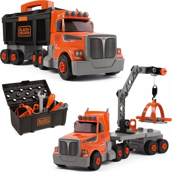 Picture of Smoby Ciężarówka 3w1 Black+Decker Narzędzia Dźwig 60 Akc.