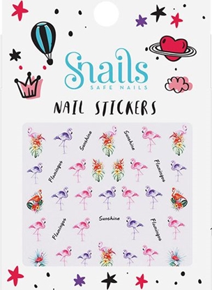 Attēls no Snails Naklejki na paznokcie Flamingos