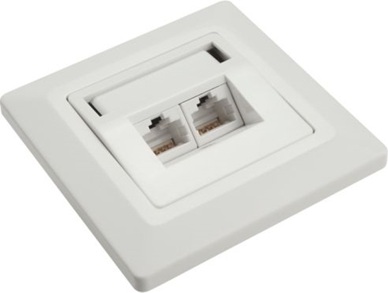 Изображение Solarix outlet CAT6 UTP 2 x RJ45 podtynkowy biały SX9-2-6-UTP-WH