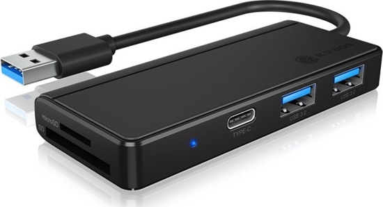 Picture of ICY BOX IB-HUB1423CR-U3 USB 3.2 Gen 1 (3.1 Gen 1) Type-A 5000 Mbit/s Black