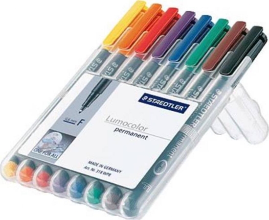 Изображение Staedtler Foliopis 318WP8 8kol. w etui STAEDTLER LUMOCOLOR permament