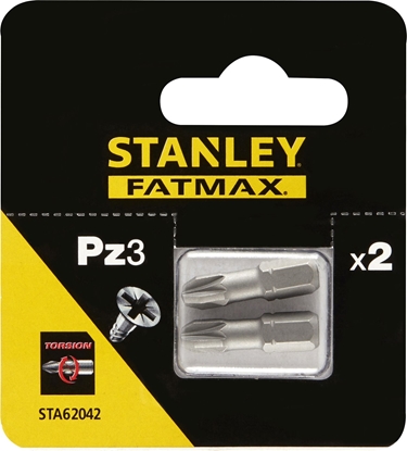 Attēls no Stanley Końcówki wkrętakowe Torsion PZ3x25mm 2szt. (STA62042)