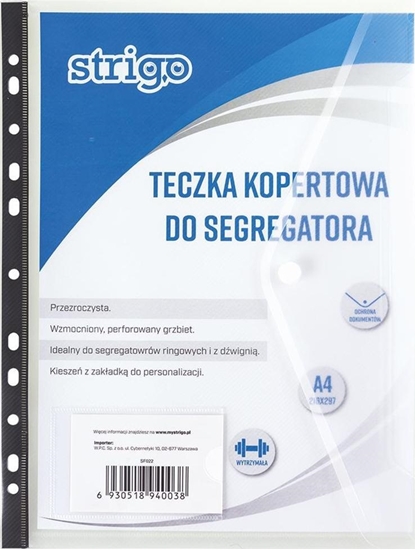 Изображение Strigo Teczka kopertowa PP A4 z perforacją Strigo