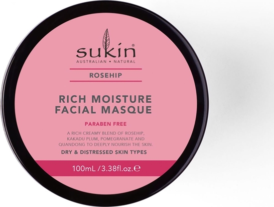 Изображение Sukin Sukin, ROSEHIP Nawilżająca maseczka do twarzy, 100ml