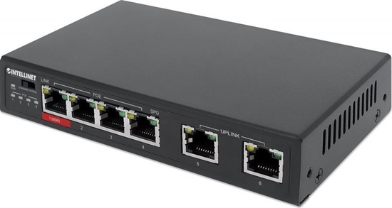 Picture of Intellinet 561686 network switch Fast Ethernet (10/100) Power over Ethernet (PoE) Black