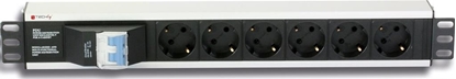 Picture of Techly Listwa zasilająca PDU 19" 1.5U 6x Schuko 3m (I-CASE STRIP-16SH)