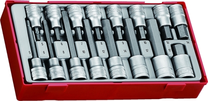 Attēls no Teng Tools 16-elementowy zestaw grotów wymiennych typu imbus z chwytem kwadratowym 1/2" Teng Tools TTHEX16 (237660105)