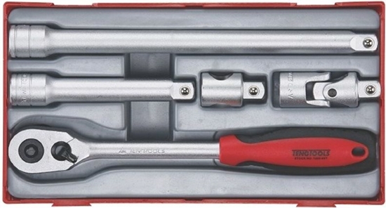 Изображение Teng Tools 5-elementowy Zestaw pokrętła zapadkowego 1/2″ TT1205 (03570108)