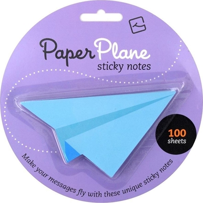 Attēls no Thinking Gifts Paper Plane - karteczki samoprzylepne - niebieskie (335154)