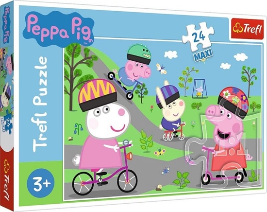 Изображение Trefl Puzzle 24 el. Maxi Aktywny dzień Świnka Peppa