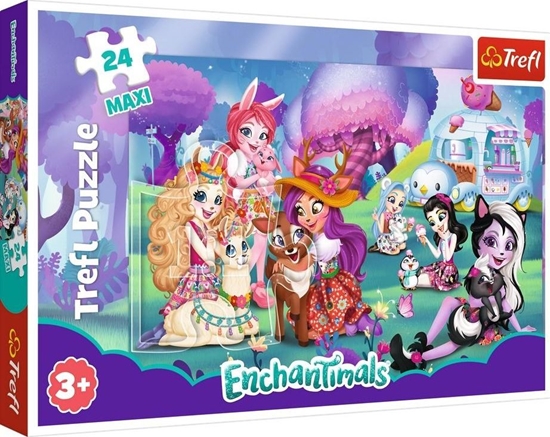 Изображение Trefl Puzzle 24 maxi Wesoły świat Enchantimals