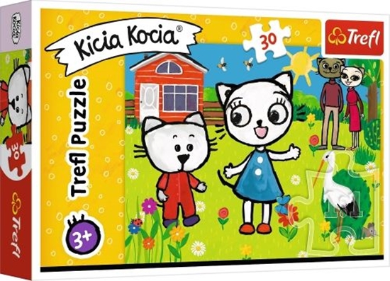 Изображение Trefl Puzzle 30 elementów Przygody Kici Koci