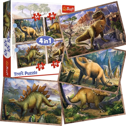 Attēls no Trefl Puzzle 4w1 Ciekawe dinozaury 34383 Trefl p8