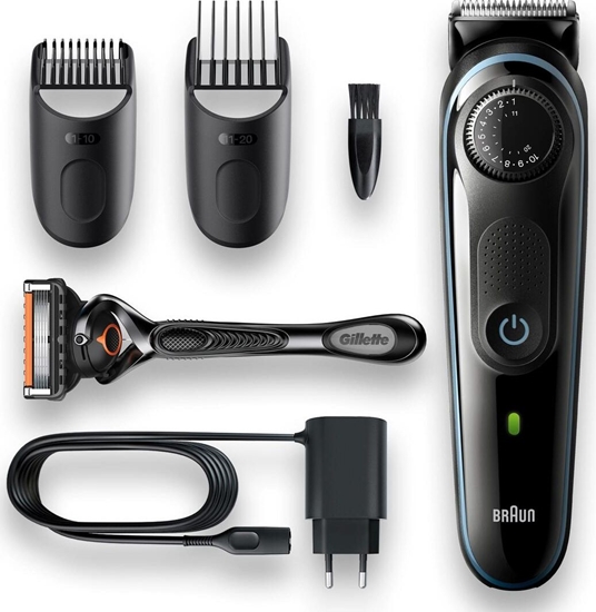 Изображение Braun BeardTrimmer 5 BT5340 beard trimmer AC/Battery 39 2 cm Black, Blue