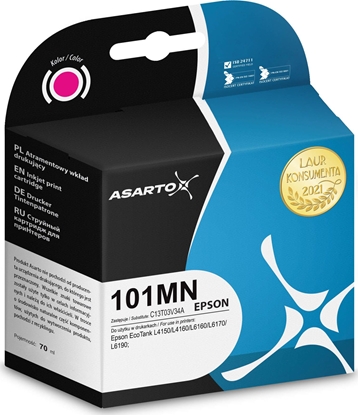 Picture of Tusz Asarto Tusz Asarto do Epson 101MN | C13T03V34A | 70 ml | magenta