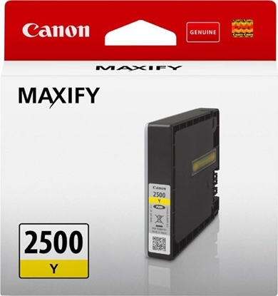 Picture of Tusz Canon Canon PGI- 2500 Y - 9,6 ml - yellow - Original - ink tank - for MAXIFY iB4050, iB4150, MB5050, MB5150, MB5155, MB5350, MB5450, MB5455 (9303B001)