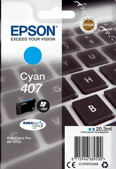 Picture of Tusz Epson Epson Tusz Wf-4745 C13T07U240 Cyan 1900 Stron 20,3Ml