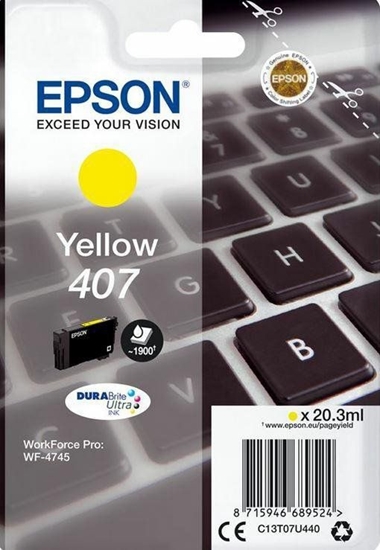 Изображение Tusz Epson Epson Tusz Wf-4745 C13T07U440 Yellow 1900 Stron 20,3Ml