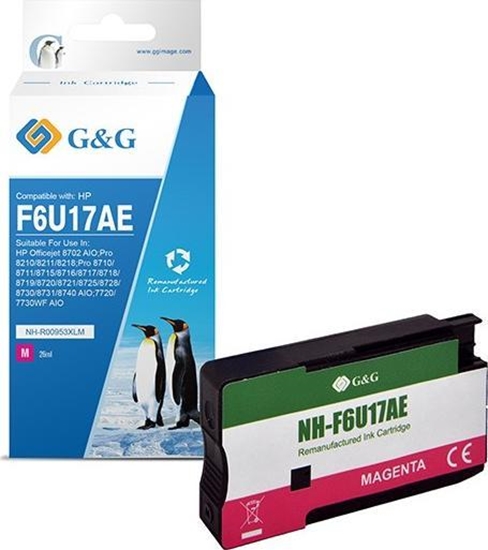 Изображение Tusz G&G G&G kompatybilny ink / tusz z F6U17AE, HP 953XL, magenta, 1600s, NH-R00953XLM, dla HP "Officejet Pro 8210/8211/8218