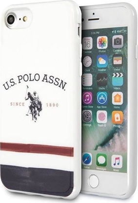 Изображение U.S. Polo Assn US Polo USHCI8PCSTRB iPhone 7/8/SE 2020 biały/white Tricolor Pattern Collection