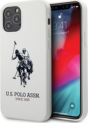 Attēls no U.S. Polo Assn US Polo USHCP12LSLHRWH iPhone 12 Pro Max 6,7 biały/white Silicone Collection