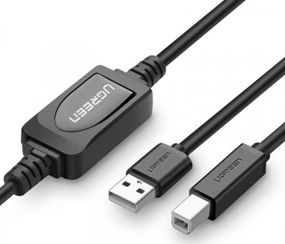 Attēls no Ugreen Aktywny kabel USB 2.0 A-B UGREEN US122 do drukarki, 15m (czarny)
