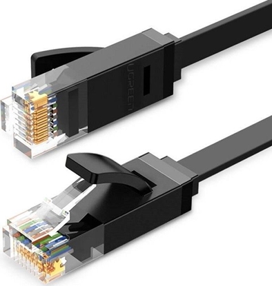 Attēls no Ugreen Płaski kabel sieciowy UGREEN Ethernet RJ45, Cat.6, UTP, 0,5m (czarny)