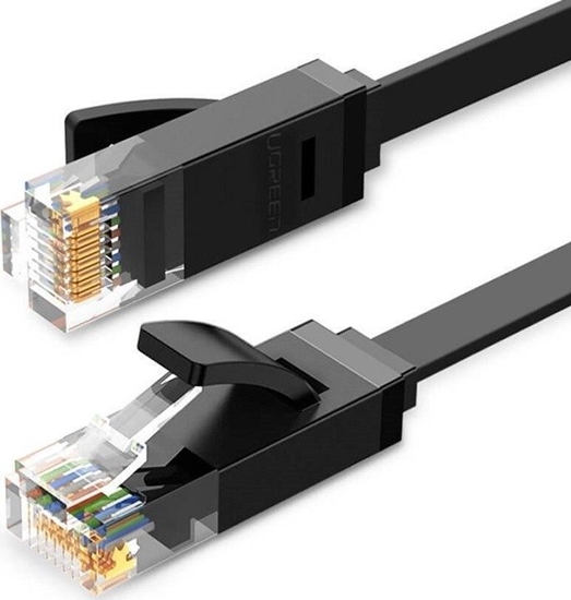 Изображение Ugreen Płaski kabel sieciowy UGREEN Ethernet RJ45, Cat.6, UTP, 0,5m (czarny)