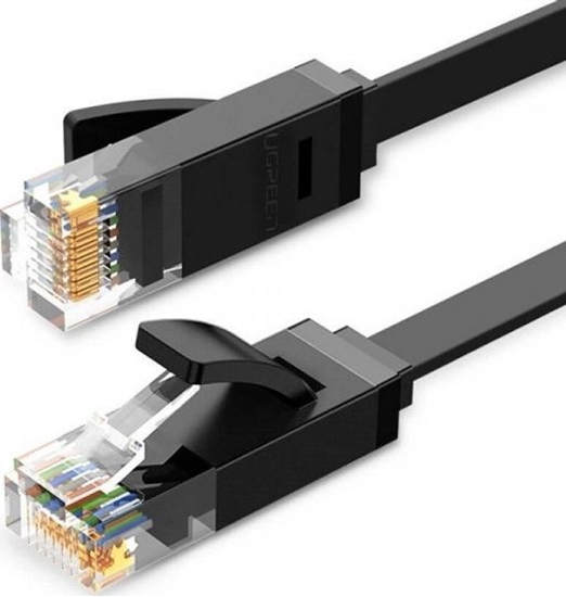 Изображение Ugreen Płaski kabel sieciowy UGREEN Ethernet RJ45, Cat.6, UTP, 8m (czarny)