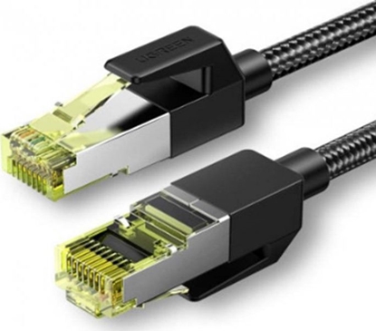 Изображение Ugreen UGREEN NW150 Kabel sieciowy w oplocie, Ethernet RJ45, Cat.7, F/FTP, 2m (czarny)