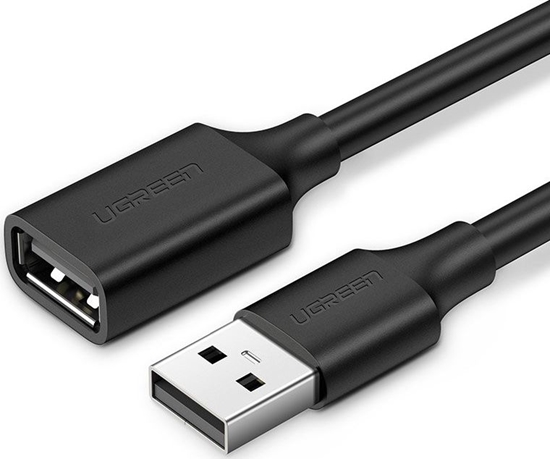 Изображение Kabel USB Ugreen USB-A - USB-A 1 m Czarny (10314)