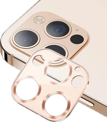 Attēls no Usams USAMS Camera Lens Glass iPhone 12 Pro metal złoty/gold BH704JTT03 (US-BH704)