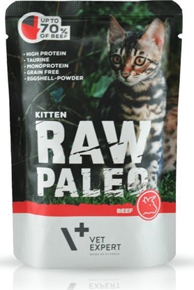 Изображение VetExpert VetExpert RAW PALEO KITTEN BEEF 100g Saszetka - Karma Mokra z Wołowiną dla Kociąt