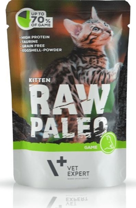 Attēls no VetExpert VetExpert RAW PALEO KITTEN GAME 100g Saszetka - Karma Mokra z Dziczyzną dla Kociąt