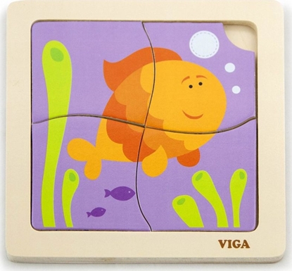 Изображение Viga Viga 50144 Puzzle na podkładce - rybka