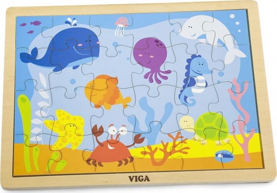 Picture of Viga Viga 50200 Puzzle na podkładce 24 elementy - ocean
